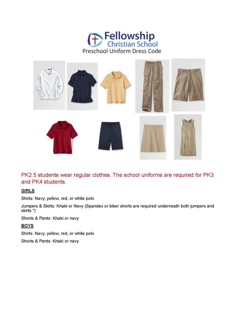 School Uniforms – Fellowship Christian School